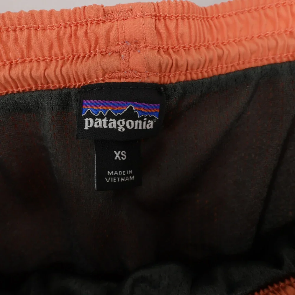 Patagonia Baggies Lights Shorts Mens XS Coho Coral Elastic Drawstring Swim Trunk